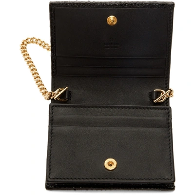 Shop Gucci Black Python Linea Wallet Bag In 1000 Black