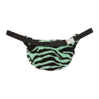 Shop Ashley Williams Ssense Exclusive Green And Black Tiger Pouch In Green Tiger
