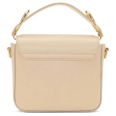 Shop Chloé Beige Mini ‘ C' Double Carry Bag