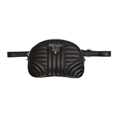 Shop Prada Black Diagramme Belt Bag