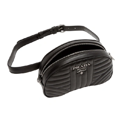 Shop Prada Black Diagramme Belt Bag