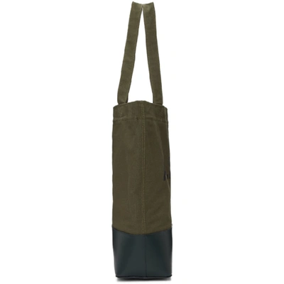 Shop Apc A.p.c. Green Axelle Tote In Dark Green