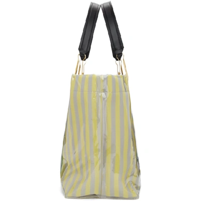 Shop Marni Yellow Glossy Grip Tote In Stc37 Pink
