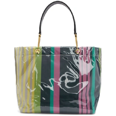 Shop Marni Yellow Glossy Grip Tote In Stc37 Pink