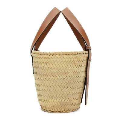 Shop Loewe Beige Small Basket Tote In 2435 Nat/ta