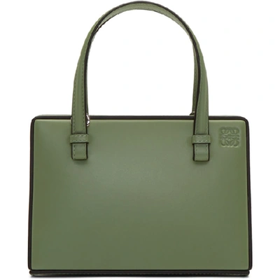 Shop Loewe Green Small Postal Bag In 4320 Pale G