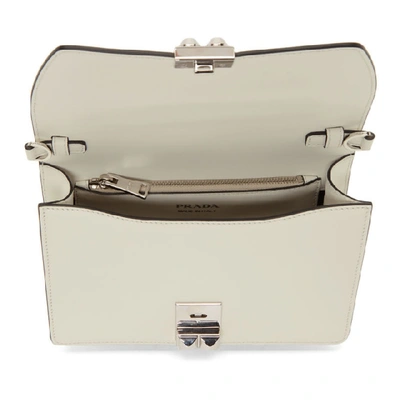 Shop Prada White Small Electra Studded Bag
