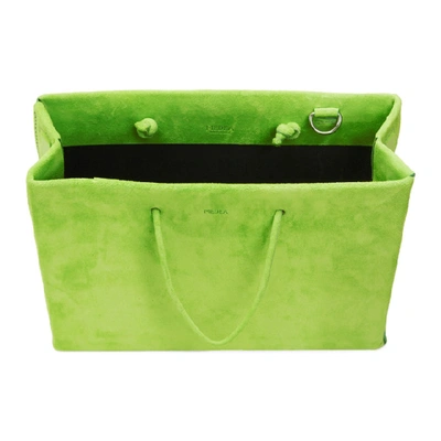 Shop Medea Green Suede Prima Hanna Bag