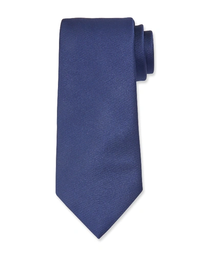 Shop Ermenegildo Zegna Men's Silk Solid Twill Tie In Blue