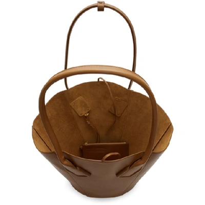 Shop Bottega Veneta Brown Medium Basket Tote In 2650 Wood