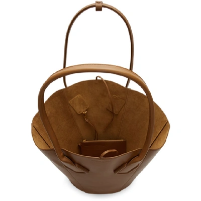 BOTTEGA VENETA 棕色中号 BASKET 托特包