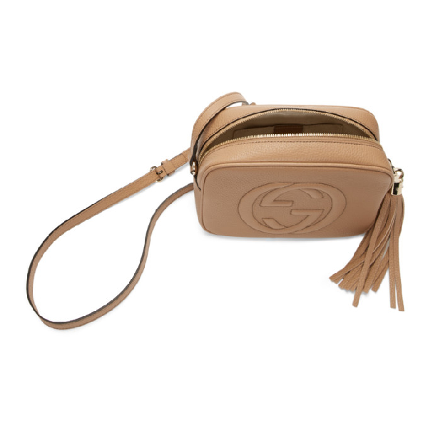 Gucci Tan Small Soho Disco Bag In 2754 Camelia | ModeSens