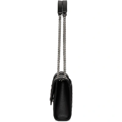 Saint Laurent Small Envelope Calfskin Leather Shoulder Bag In 1000 Black