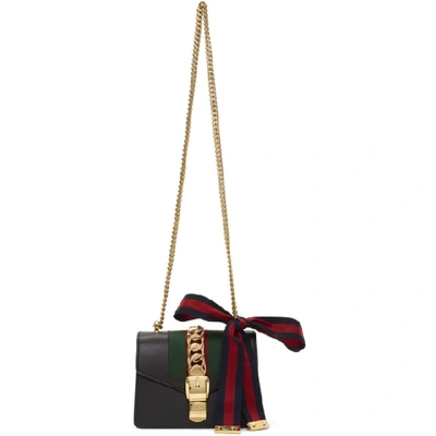Shop Gucci Black Mini Sylvie Bag In 8638 Black