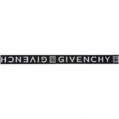 Shop Givenchy Black & White Logo Tape Belt