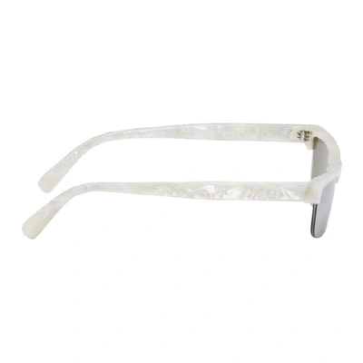 Shop Alain Mikli Paris White And Silver Alexandre Vauthier Edition Ketti Sunglasses