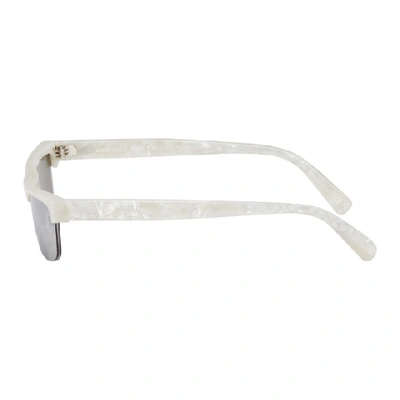 Shop Alain Mikli Paris White And Silver Alexandre Vauthier Edition Ketti Sunglasses