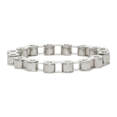 Shop Burberry Silver Bicycle Chain Bracelet