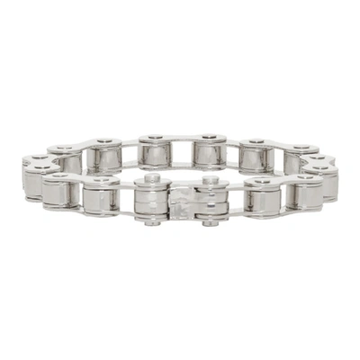 Shop Burberry Silver Bicycle Chain Bracelet