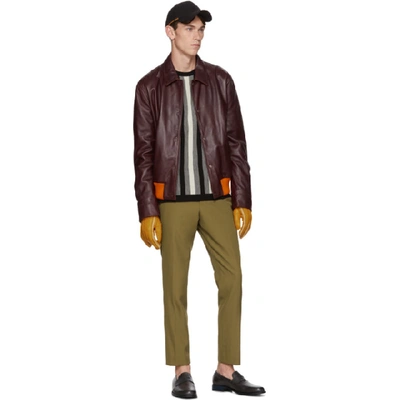 Shop Paul Smith Tan Leather Gloves In 10 Ltbrown