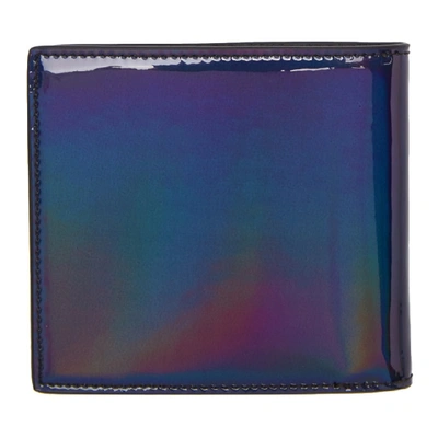 Shop Alexander Mcqueen Black Iridescent Bifold Wallet In 1000 Black