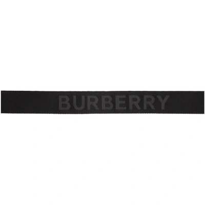 BURBERRY 黑色双 D 形环腰带