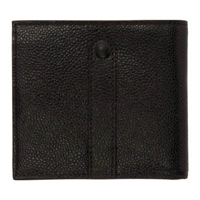 Shop Thom Browne Black Billfold Belt Strap Wallet In 001 Black