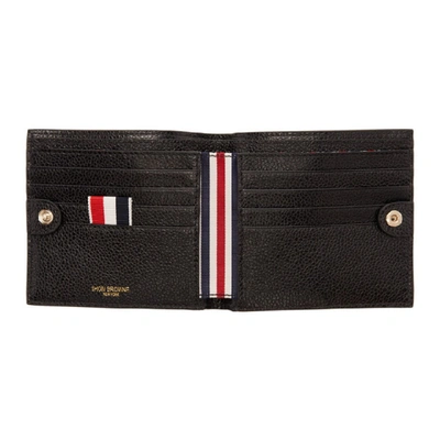 Shop Thom Browne Black Billfold Belt Strap Wallet In 001 Black