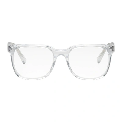 Shop Super Retrofuture Transparent Numero 19 Glasses In Crystalclea