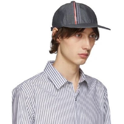 Shop Thom Browne Grey Baseball Cap In 035 Med Gry