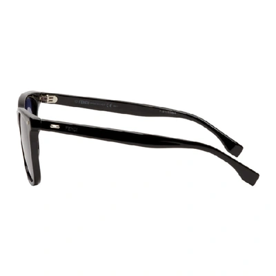 Shop Fendi Black Square Sunglasses In 0807 Black
