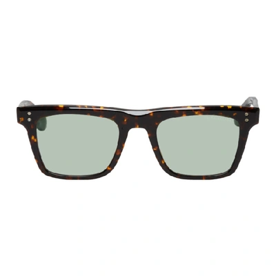 Shop Dita Tortoiseshell Telion Sunglasses In Drktortoise