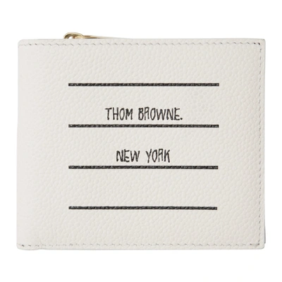 Shop Thom Browne White Paper Label Billfold Wallet In 001 Black