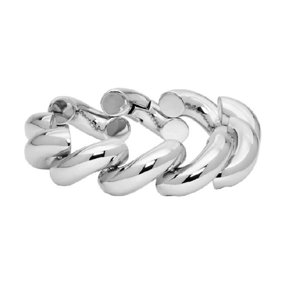 Shop Balenciaga Silver Loop Bracelet In 0926 Pallad