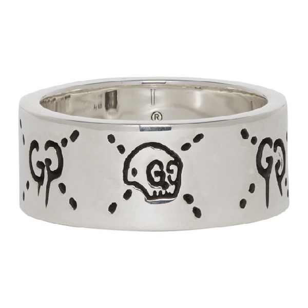 gucci ghost skull ring