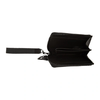 Shop Julius Black Twill Zip-up Wallet