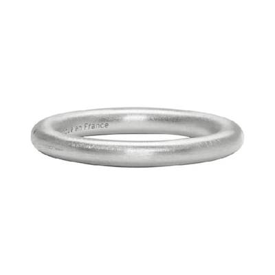 LE GRAMME 银色“LE 5 GRAMMES”拉丝环饰戒指