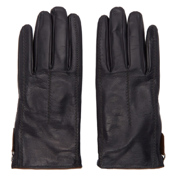 armani leather gloves