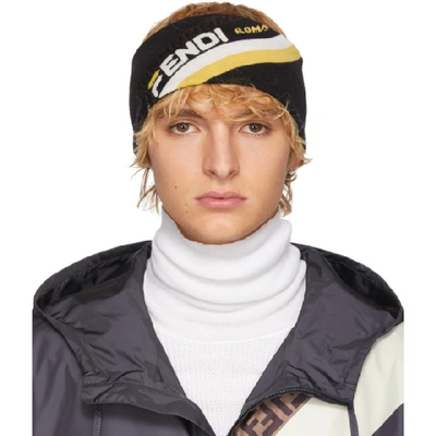 Shop Fendi Black Wool  Mania Headband In F0qa1 Black