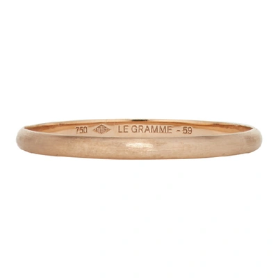 Shop Le Gramme Copper Brushed 'le 1 Gramme' Wedding Ring