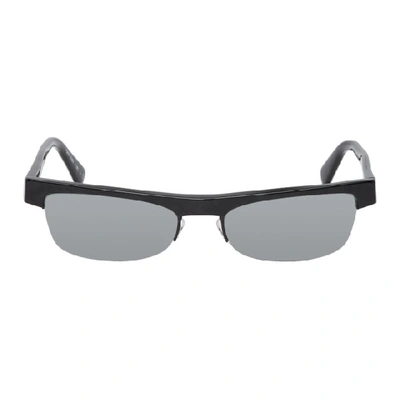 Shop Alain Mikli Paris Black And Grey Alexandre Vauthier Edition Ketti Sunglasses