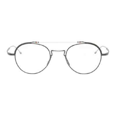 Shop Thom Browne Silver & Gold Tbx912 Glasses