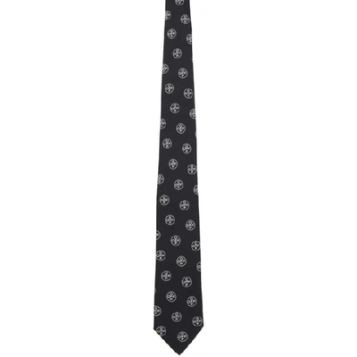 Shop Off-white Navy Off Cross Tie In 3201 Dkblwh