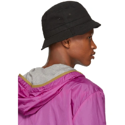 Shop Marcelo Burlon County Of Milan Black Starter Black Label Edition Cross Bucket Hat In 1001 Blkwht