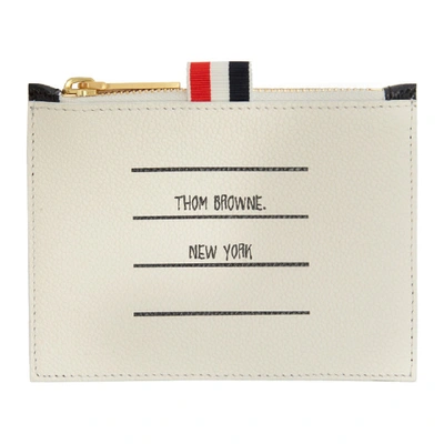 Shop Thom Browne Black And White Small Paper Label Coin Purse In 001 Black