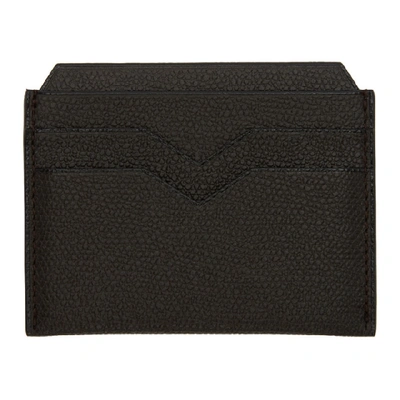 Shop Valextra Brown Calfskin Card Holder