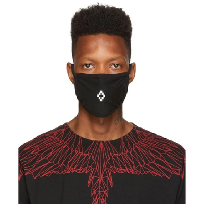 Shop Marcelo Burlon County Of Milan Black Cross Mask In Bl Wht