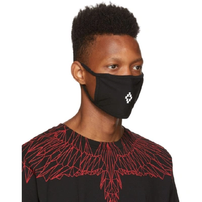 Shop Marcelo Burlon County Of Milan Black Cross Mask In Bl Wht