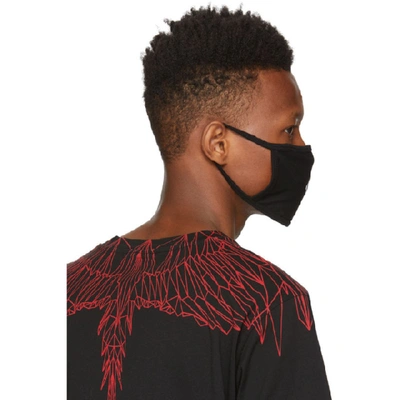 Shop Marcelo Burlon County Of Milan Black Cross Mask In Bl Wht