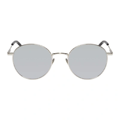 Shop Saint Laurent Silver Sl 250 Sunglasses In 003 Silver